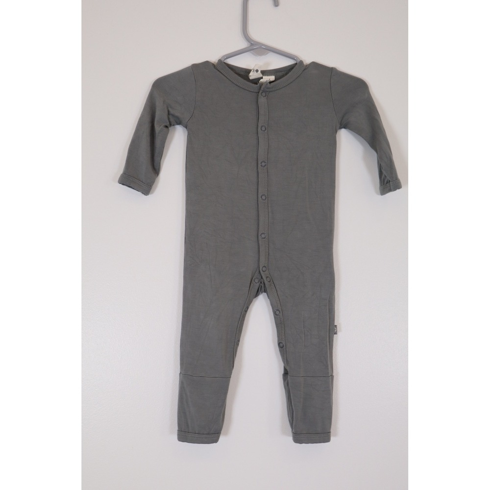 Kyte Baby Gray Green Snap Romper 0-3 Months